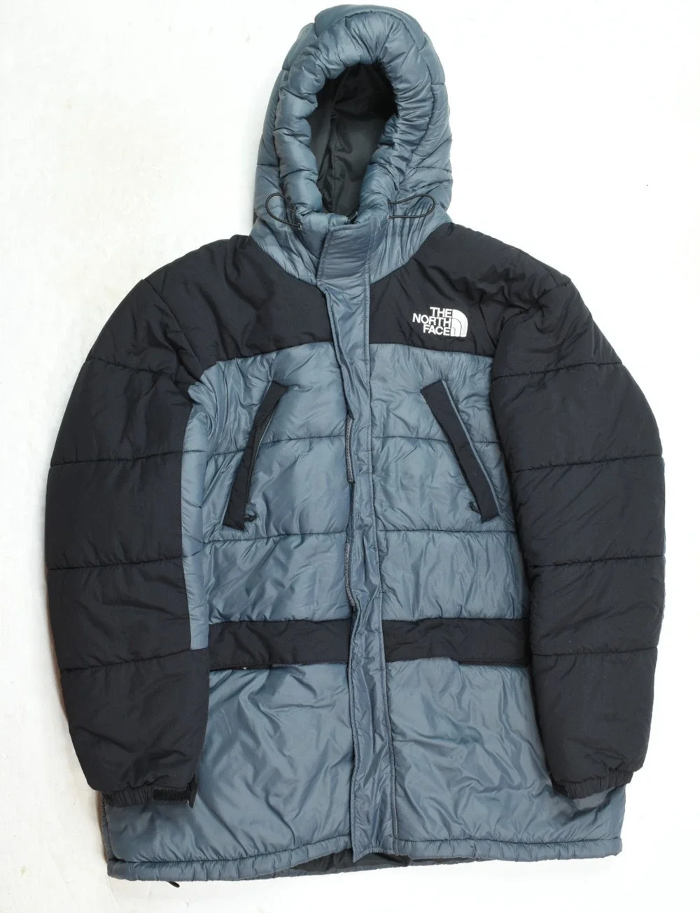 The North Face Himalayan Insulated Parka Jacket Mens 2XL Gray Black FullZip